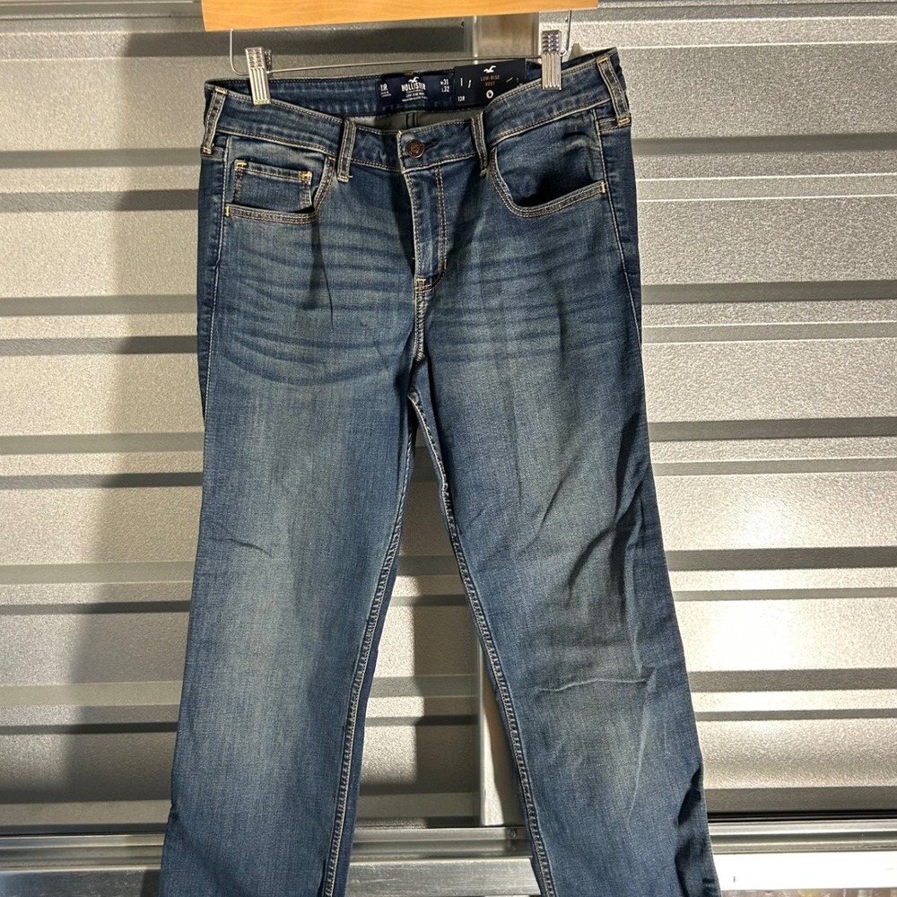 Hollister Low Rise Bootcut Jeans Womens 13R Blue Denim Y2K Indie Sleaze Classic